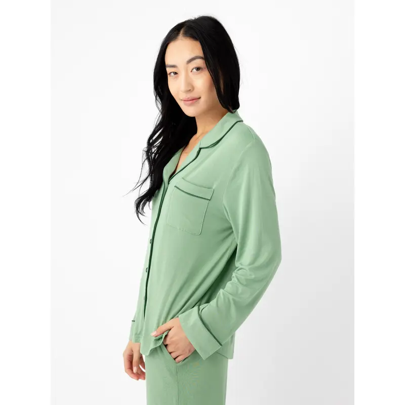 Women's Bamboo Stretch-Knit Long Sleeve Pajama Top - Last Chance