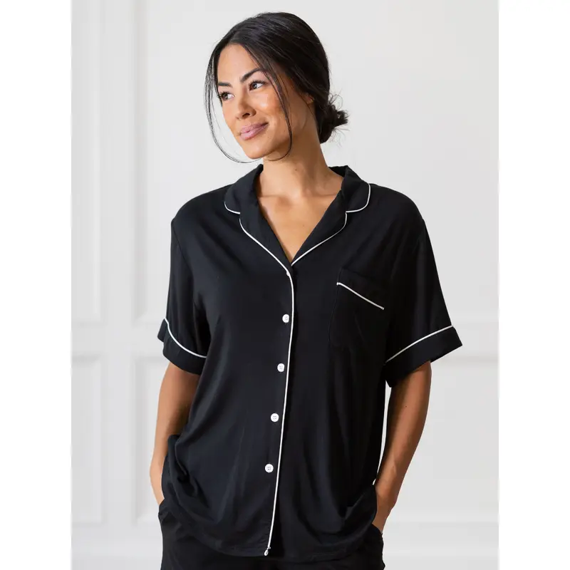 Women's Bamboo Stretch-Knit Short Sleeve Pajama Top - Wholesale