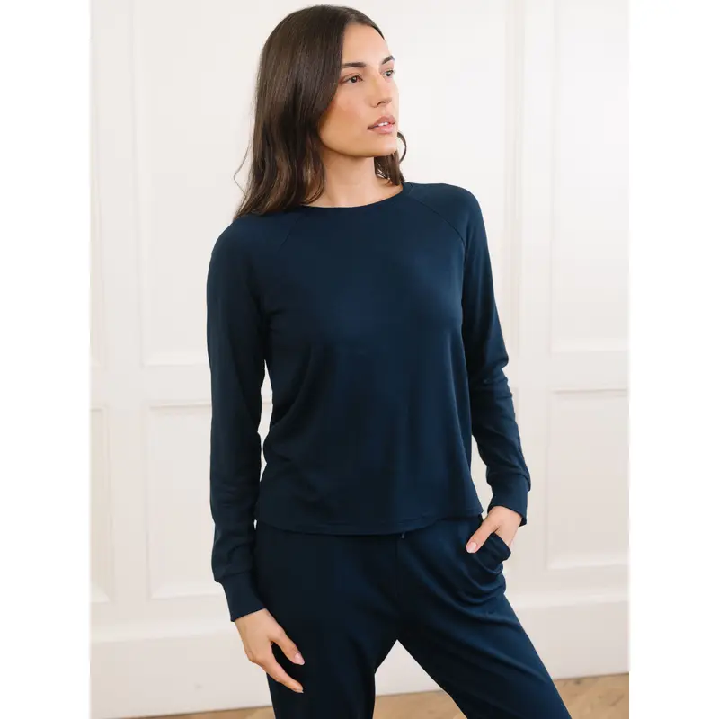 Women's Brushed Bamboo Pullover Crew - Wholesale