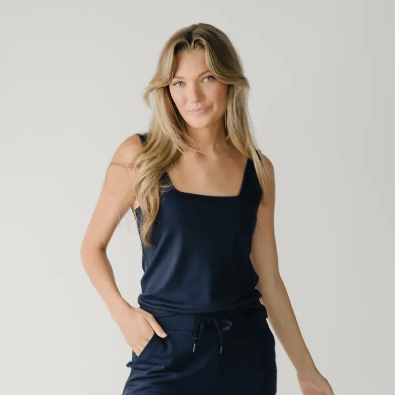 Women's Brushed Bamboo Square Neck Tank - Wholesale