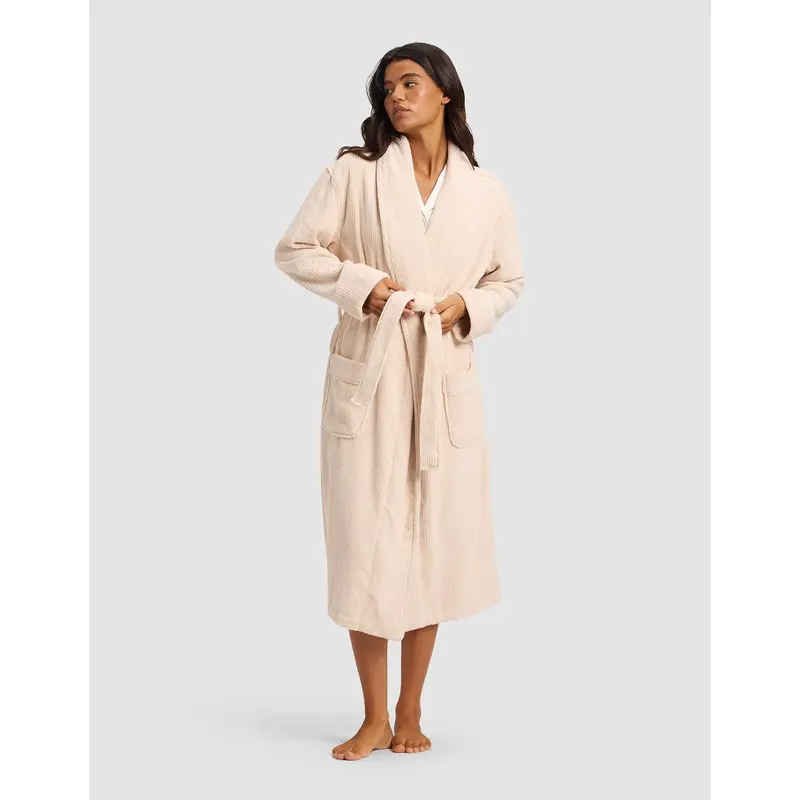 Ribbed Terry Bath Robe