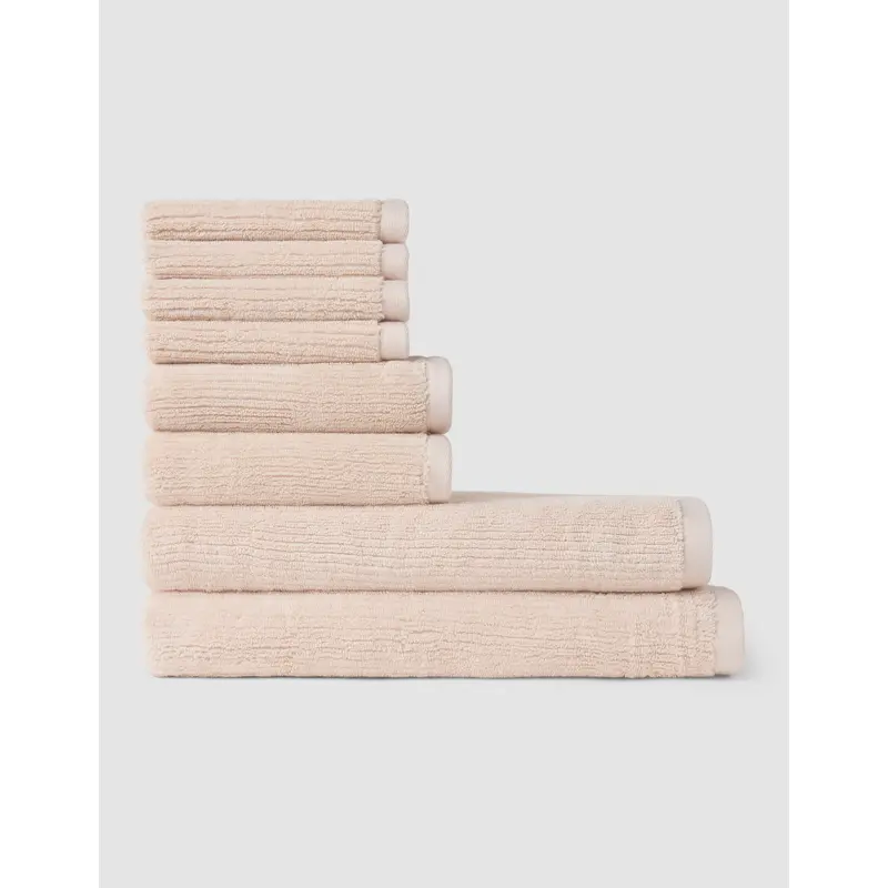 Ribbed Terry Bath Towel Set