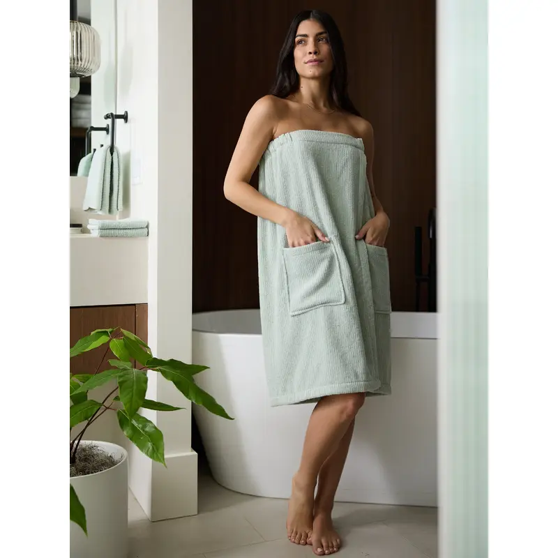 Ribbed Terry Bath Wrap - Wholesale