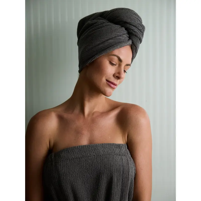 Ribbed Terry Hair Towel - Wholesale