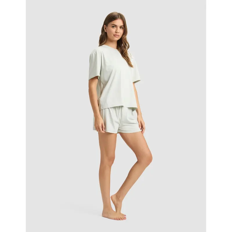 Women's First Layer Pajama Short Sleeve Tee & Boxer Short Set
