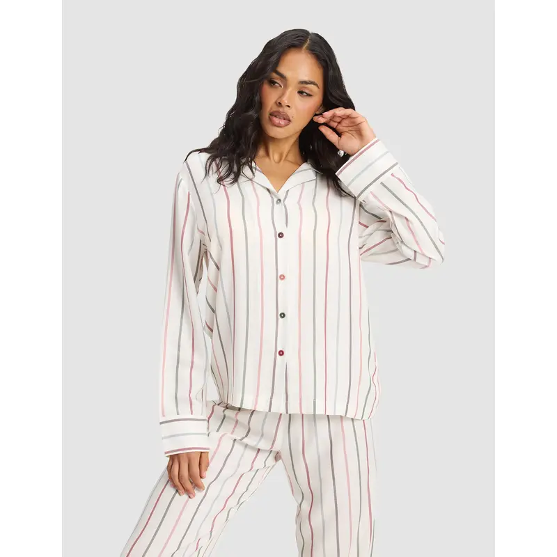 Women's Soft Woven Long Sleeve Pajama Top - Last Chance