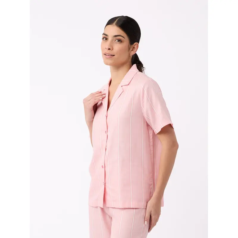 Women's Soft Woven Short Sleeve Pajama Top - Last Chance