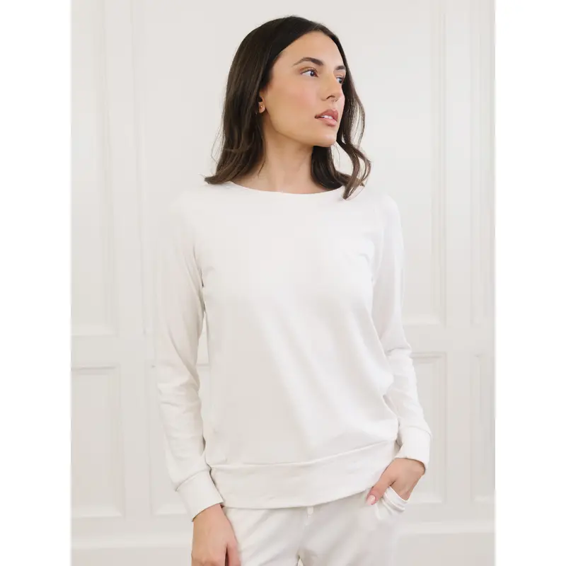 Women's Brushed Bamboo Pullover Crew - Last Chance