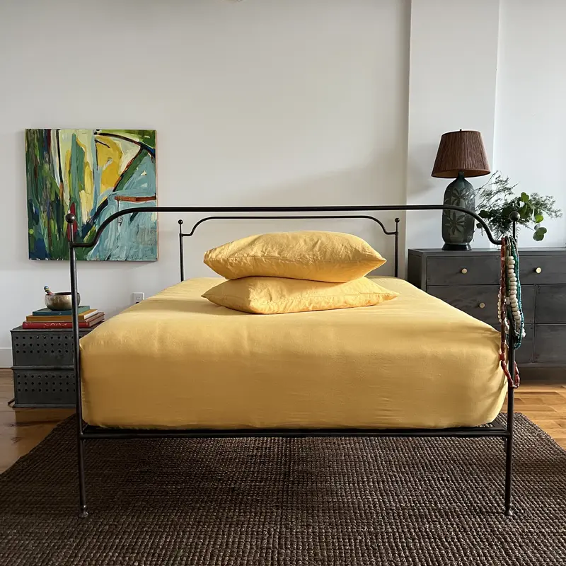 Butternut Linen Fitted Sheet