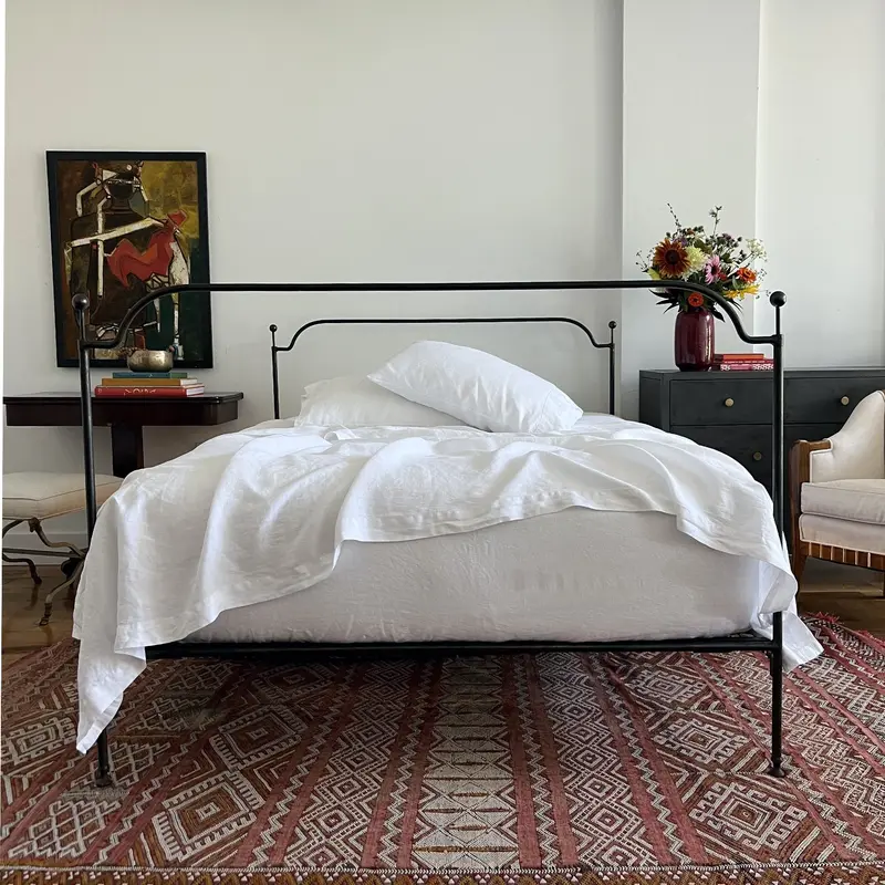 Eco White Belgian Eco Linen Sheet Set