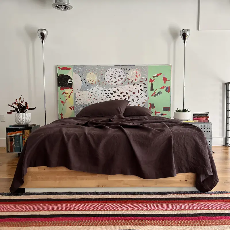 Espresso Linen Sheet Set