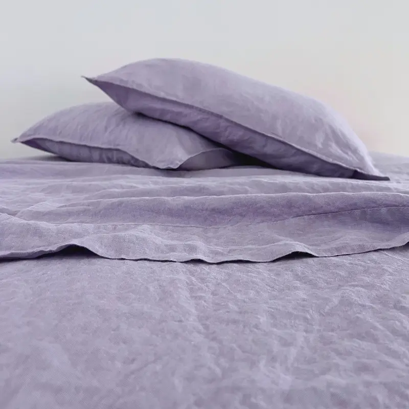 Lavender Linen Pillowcase