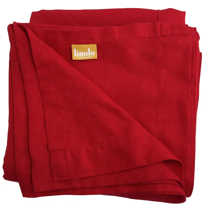 Red Linen Flat Sheet