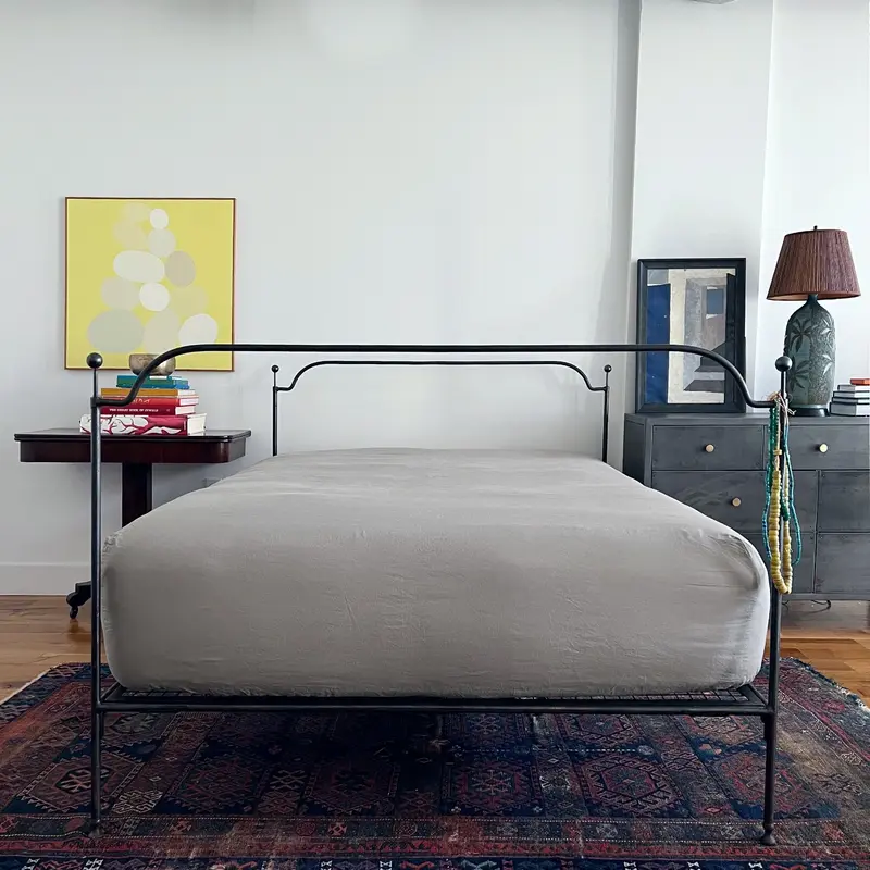 Warm Gray Linen Fitted Sheet