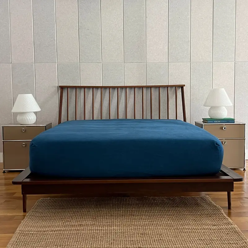 Cobalt Linen Fitted Sheet