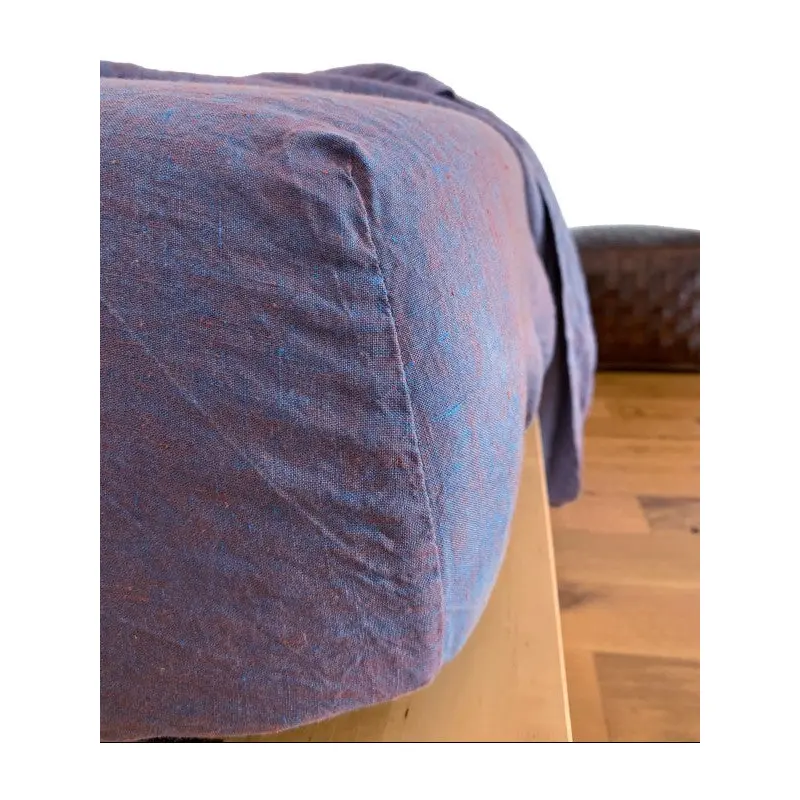 Copper Plum Linen Fitted Sheet