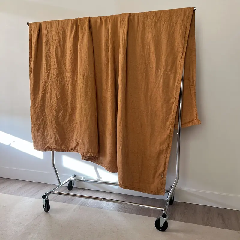 Harvest Gold Lightweight Linen Blanket