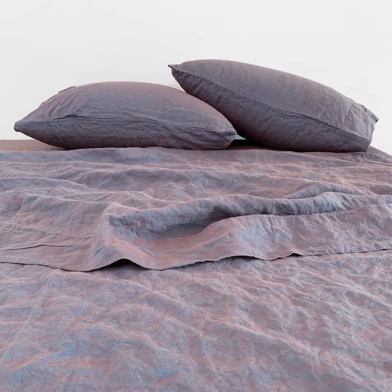 Sale Copper Plum Linen Pillowcase