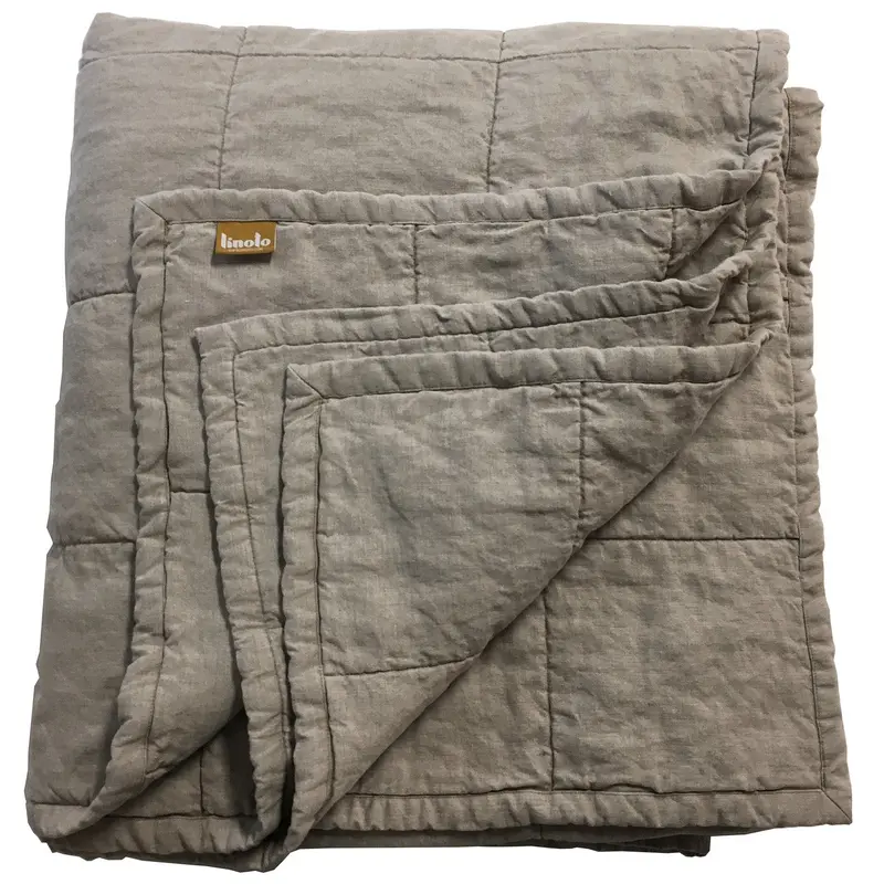 Sale Flax Quilted Linen Coverlet