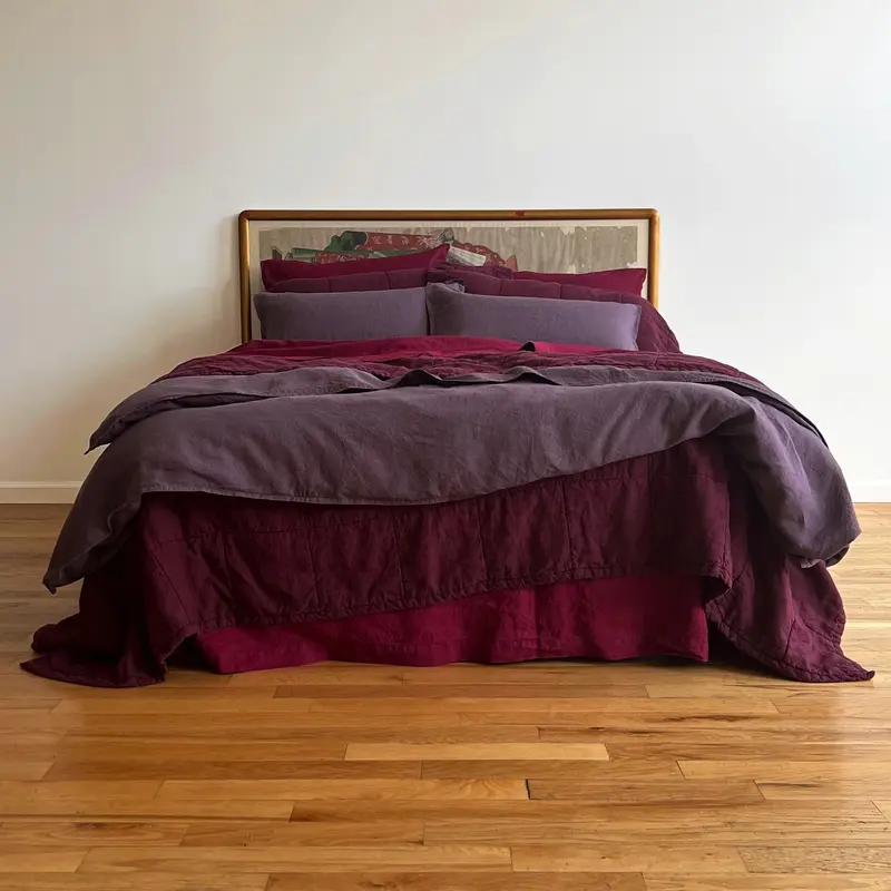 Sale Malbec Quilted Linen Coverlet