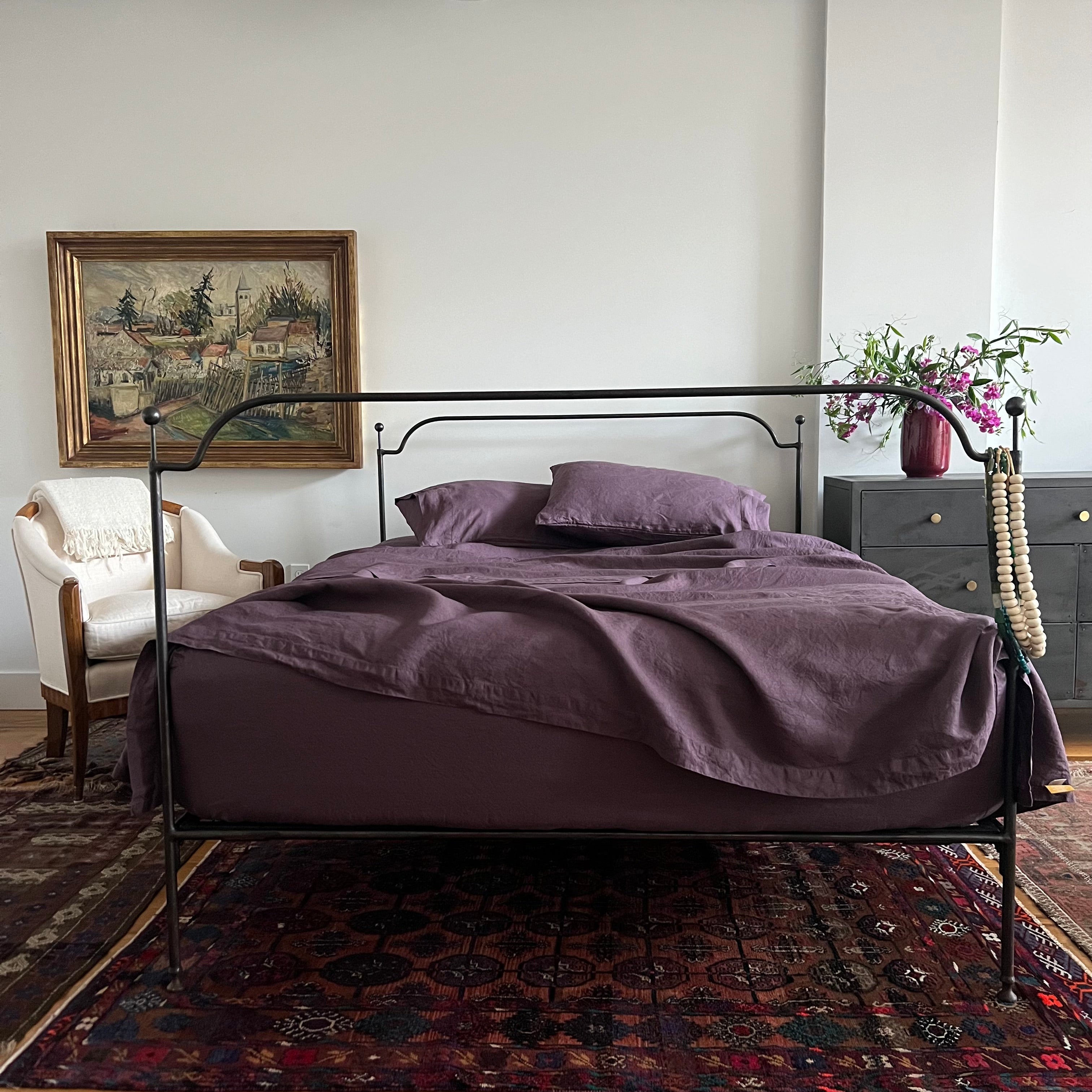 Sale Thistle Linen Flat Sheet