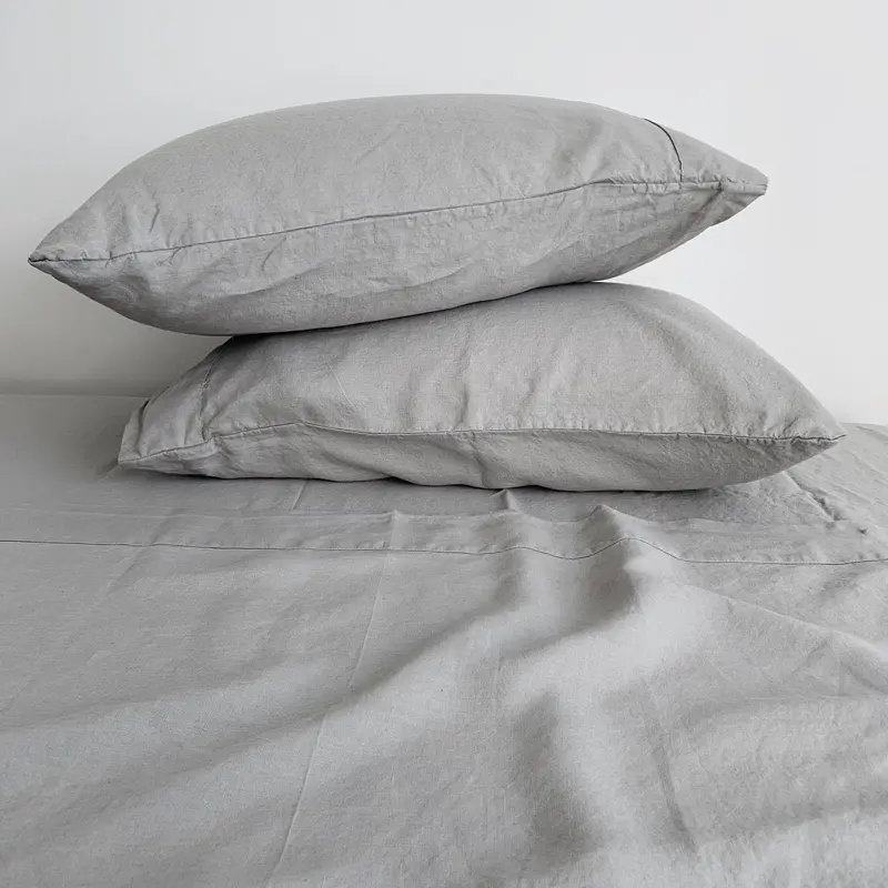 Sale Warm Gray Linen Sheet Set