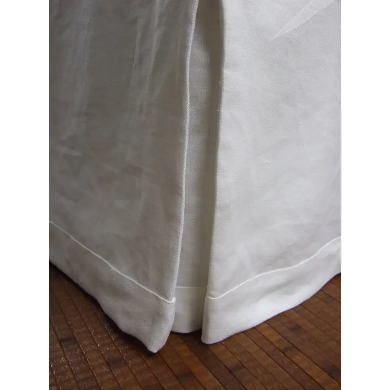 Sale White Linen Bedskirt Dust Ruffle