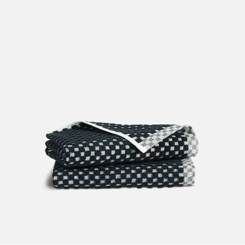 Checkered Jacquard Hand Towels - Last Call