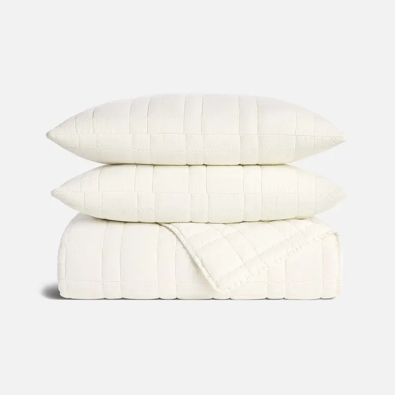 Washed European Linen Quilt Set