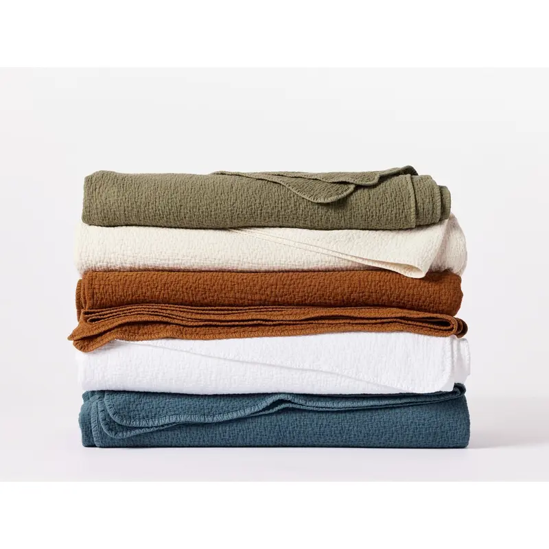 Cascade Organic Matelasse Coverlet - Renewed