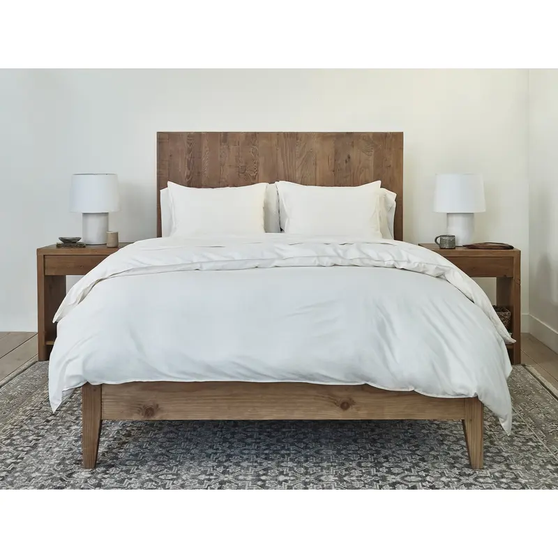 Organic Crinkled Percale Duvet Cover - Renewed