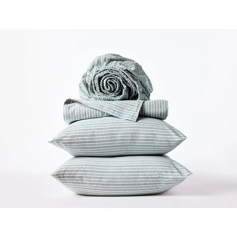 Organic Crinkled Percale Sheet Set - Renewed