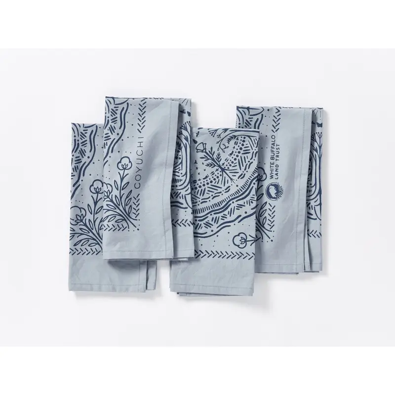 White Buffalo Land Trust Bandana Napkins, Set of 4