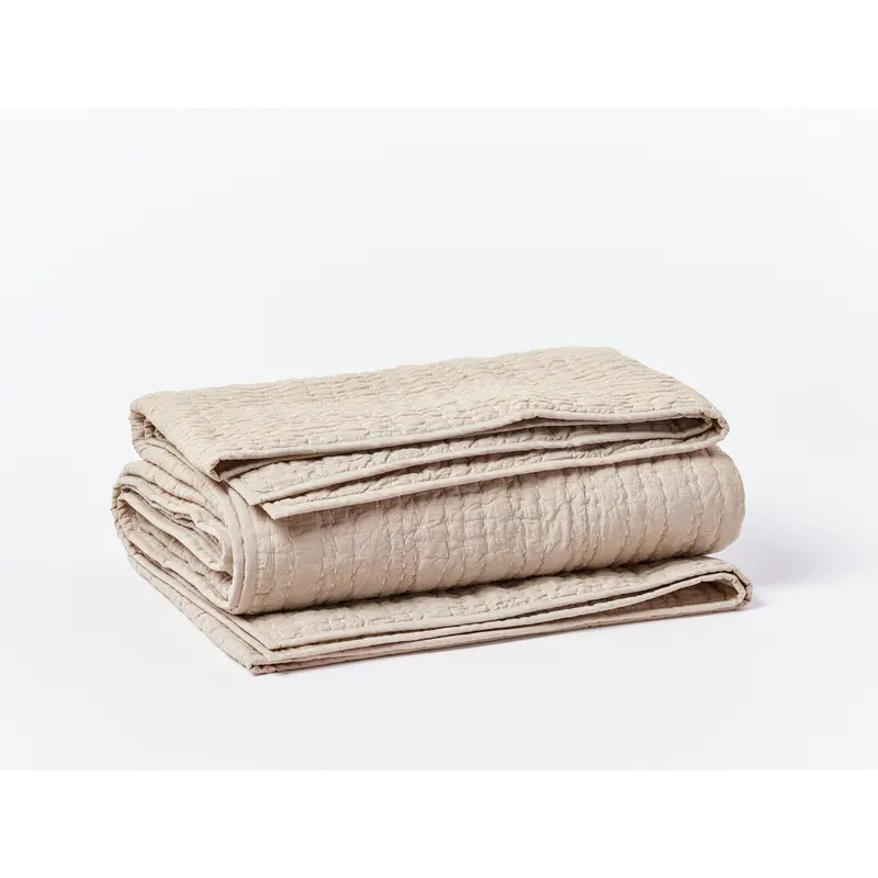 Channel Handstitched Organic Quilt