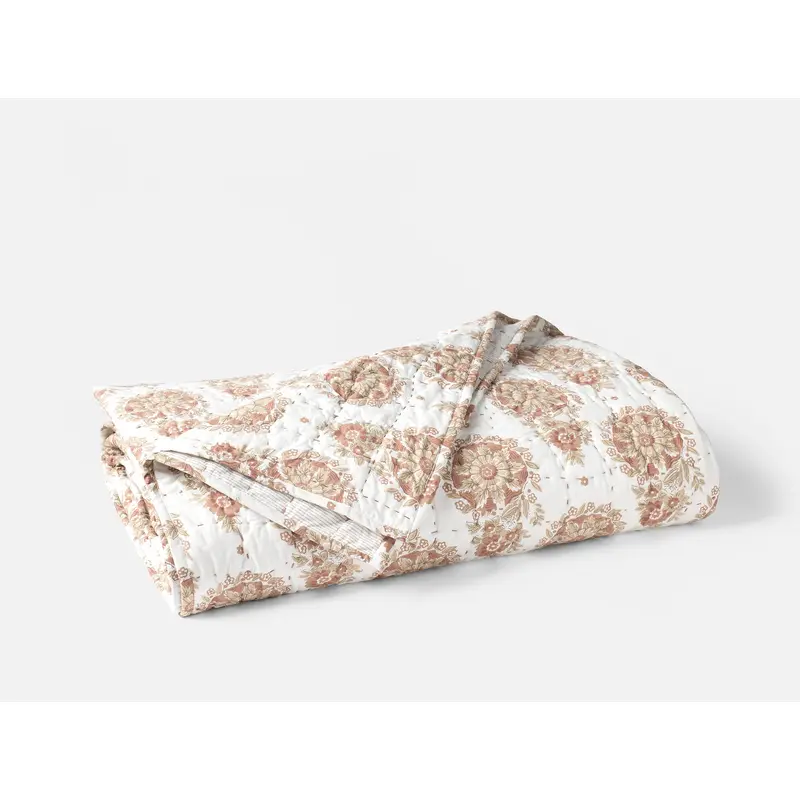 Flores Handstitched Organic Quilt