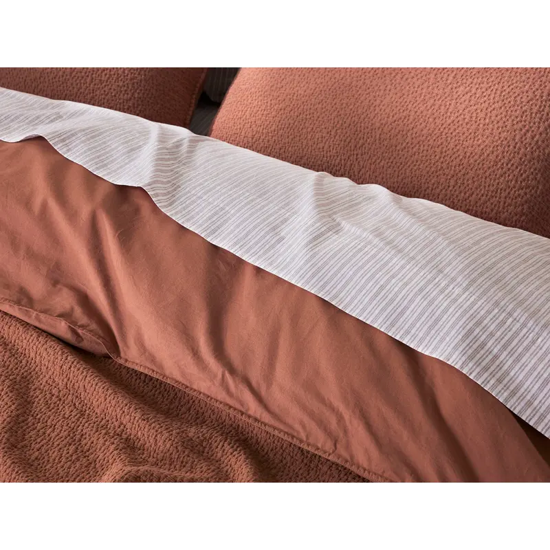 Organic Crinkled Percale Fitted Sheet