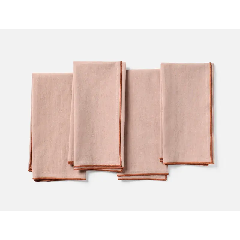 Organic Print Percale Napkins, Set of 4