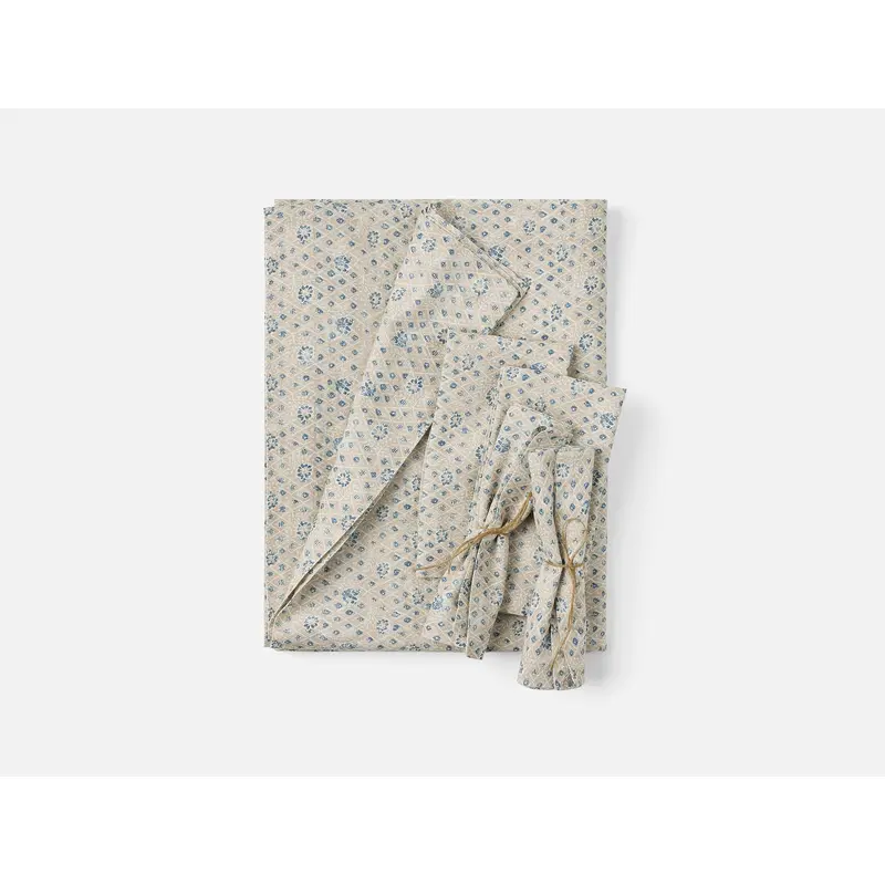 Coral Bell Print Tablecloth + Napkin Set