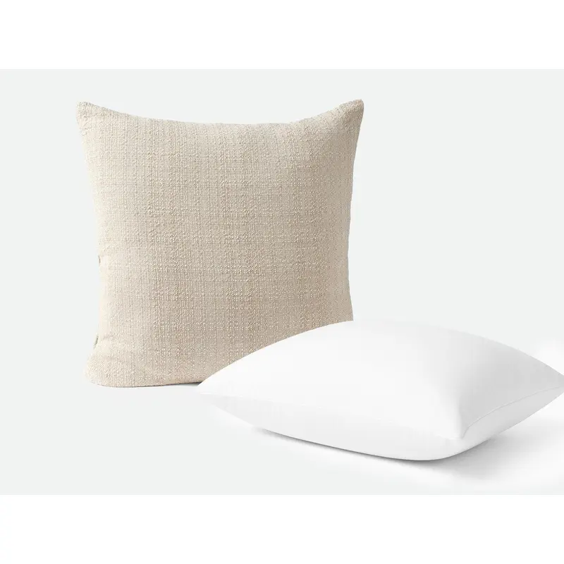Lido Organic Decorative Pillow Cover + Pillow Insert Set