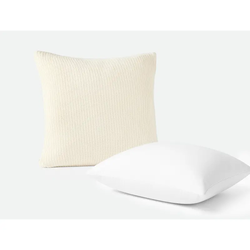 Linea Organic Knit Decorative Pillow Cover + Pillow Insert Set