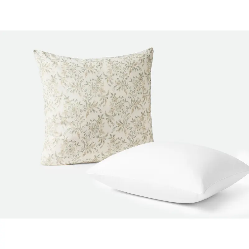 Marguerite Organic Print Decorative Pillow Cover + Pillow Insert Set