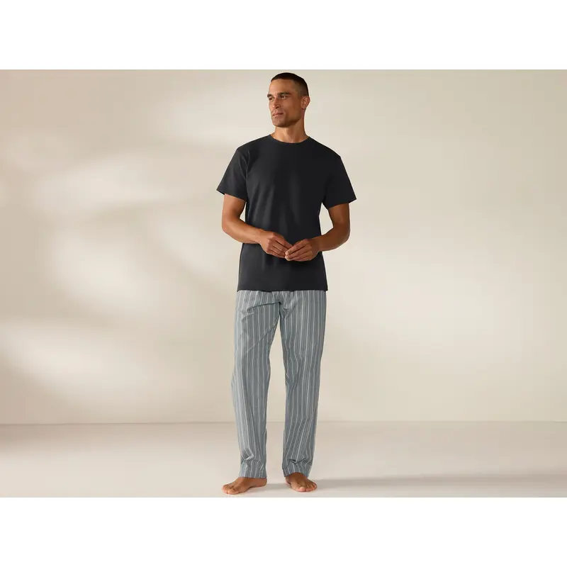 Men's Organic Crinkled Pajama Pants + Pima Organic Tee Set