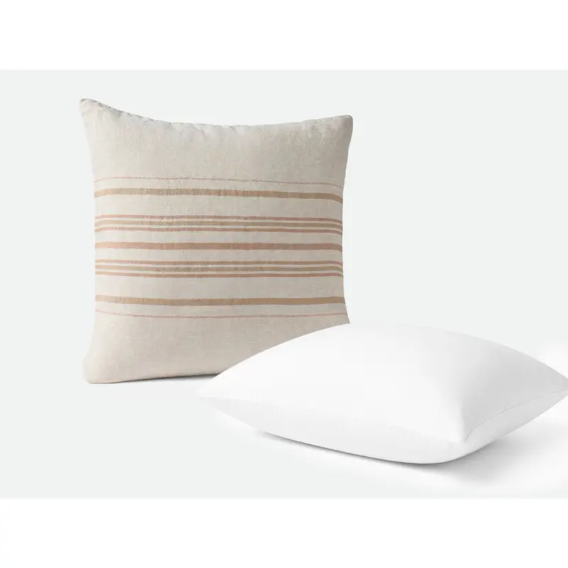 Mojave Organic Linen Decorative Pillow Cover + Pillow Insert Set
