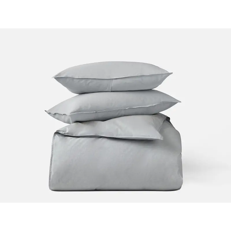 Organic Crinkled Percale Duvet Set