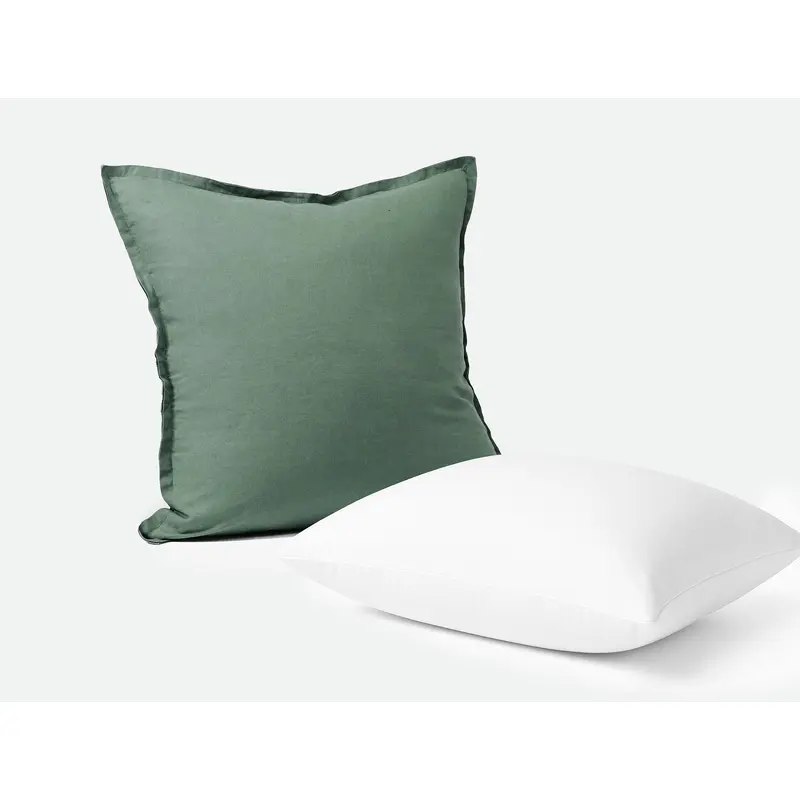 Organic Relaxed Linen Decorative Pillow Cover + Pillow Insert Set