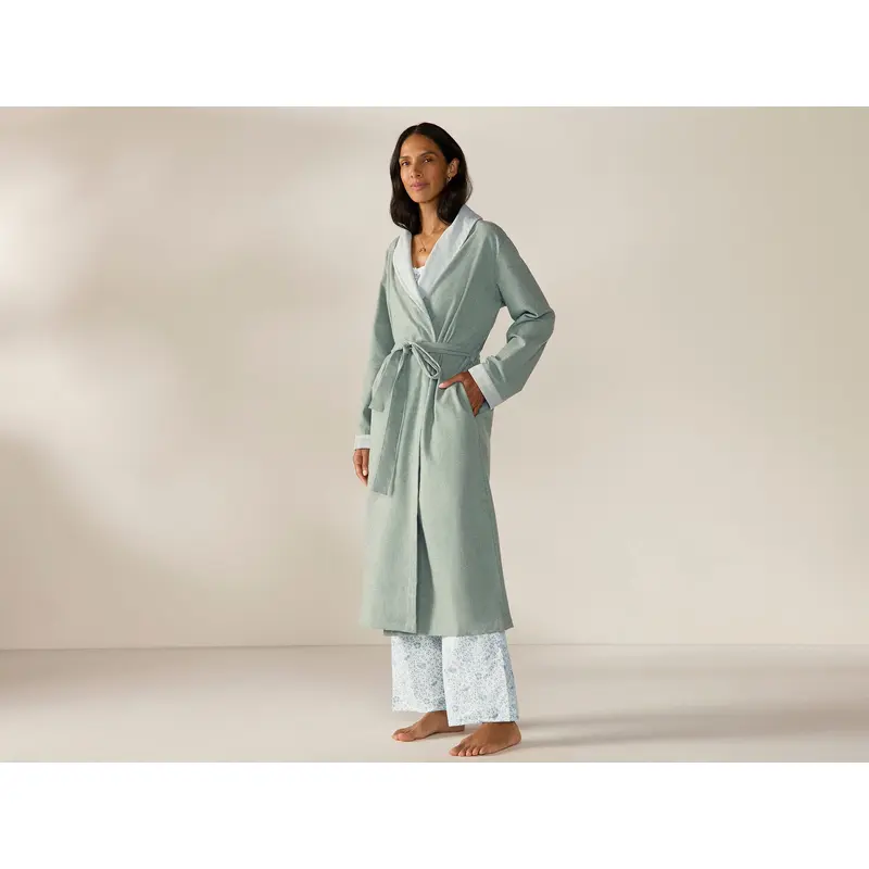 Women's Cloud Brushed Organic Flannel Robe