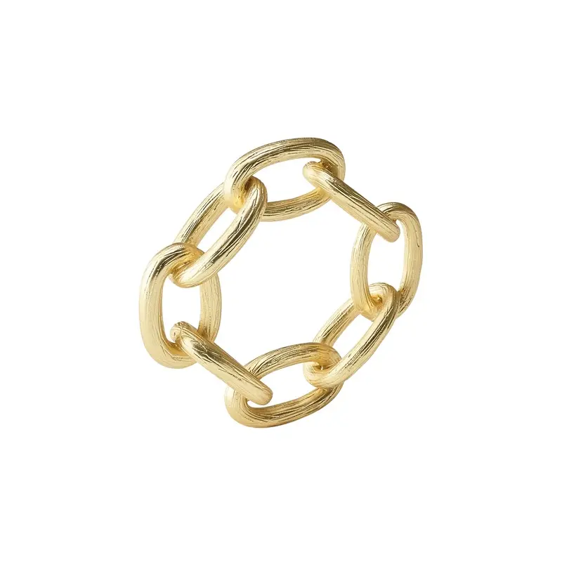 Chain Link Napkin Ring in Gold Set of 4 by Kim Seybert