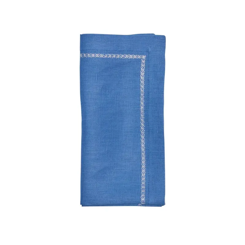 Classic Napkin in Blue Set of 4 by Kim Seybert
