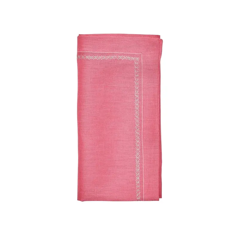 Classic Napkin in Pink Set of 4 by Kim Seybert