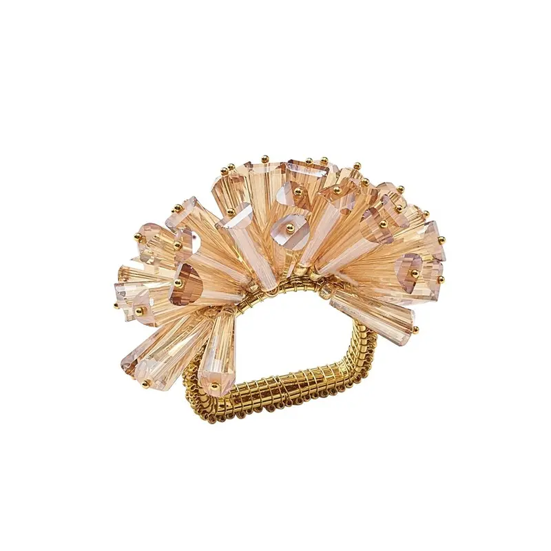 Dazzle Napkin Ring in Champagne by Kim Seybert